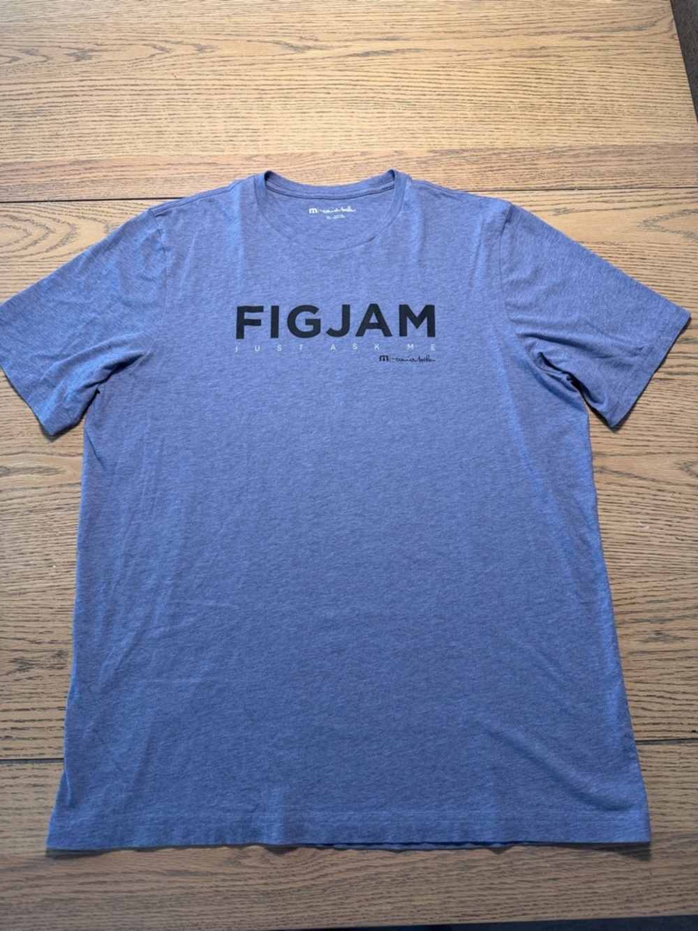 Travis Mathew FIGJAM Heather Blue Short Sleeve Tee